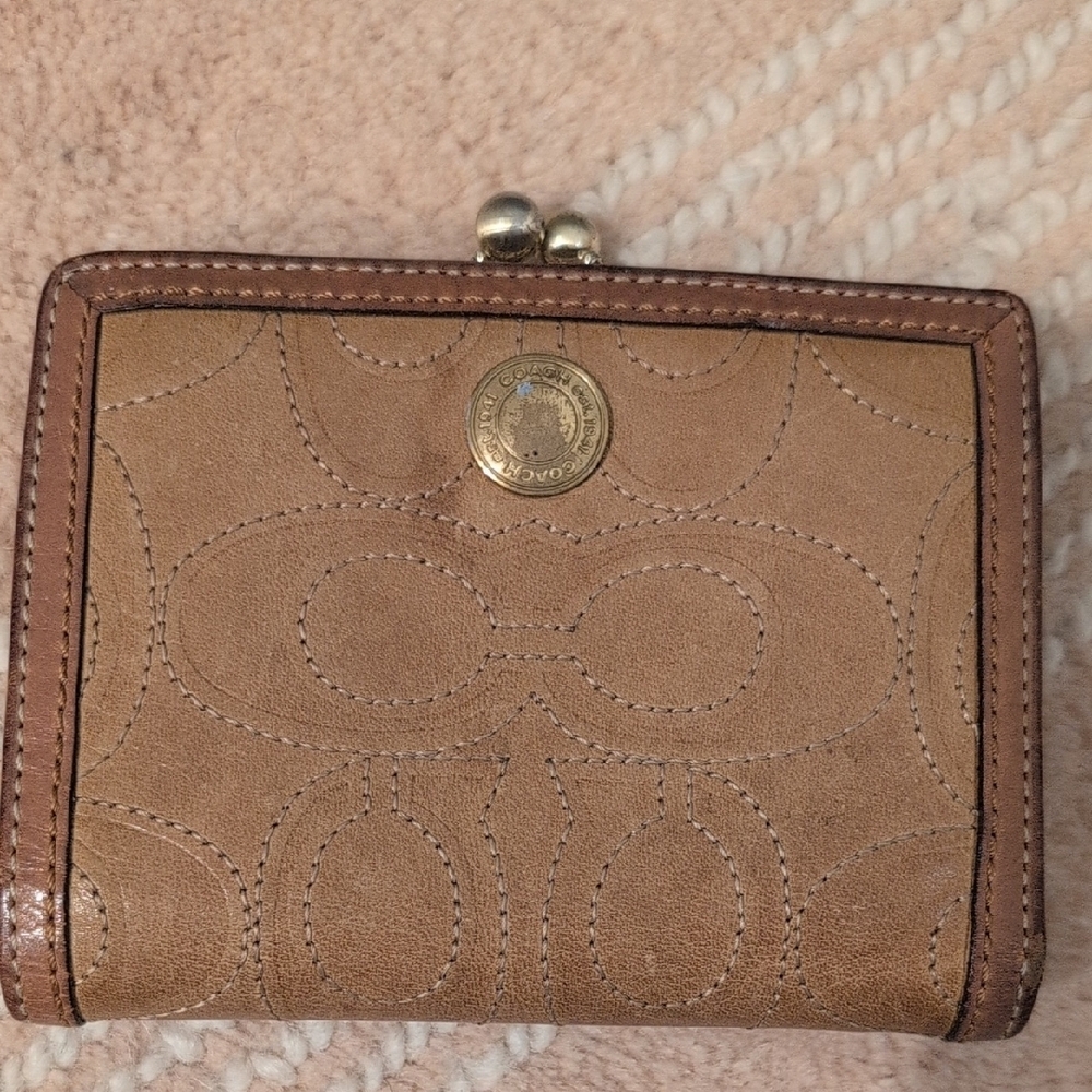 Coach Tan Leather Women's Wallet